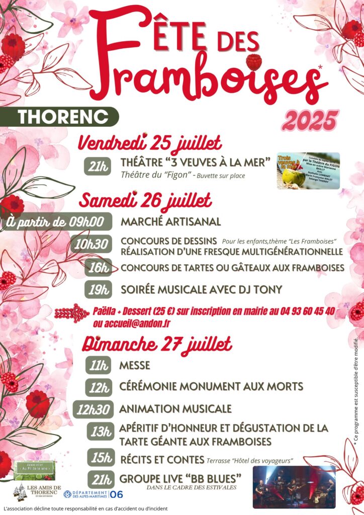 Affiche fête des framboises 2025