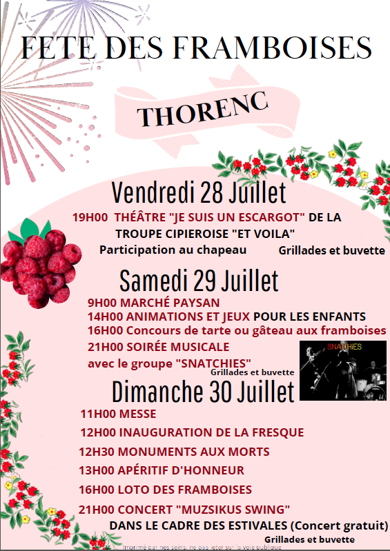 Fête de la framboise 2023 Thorenc-Station