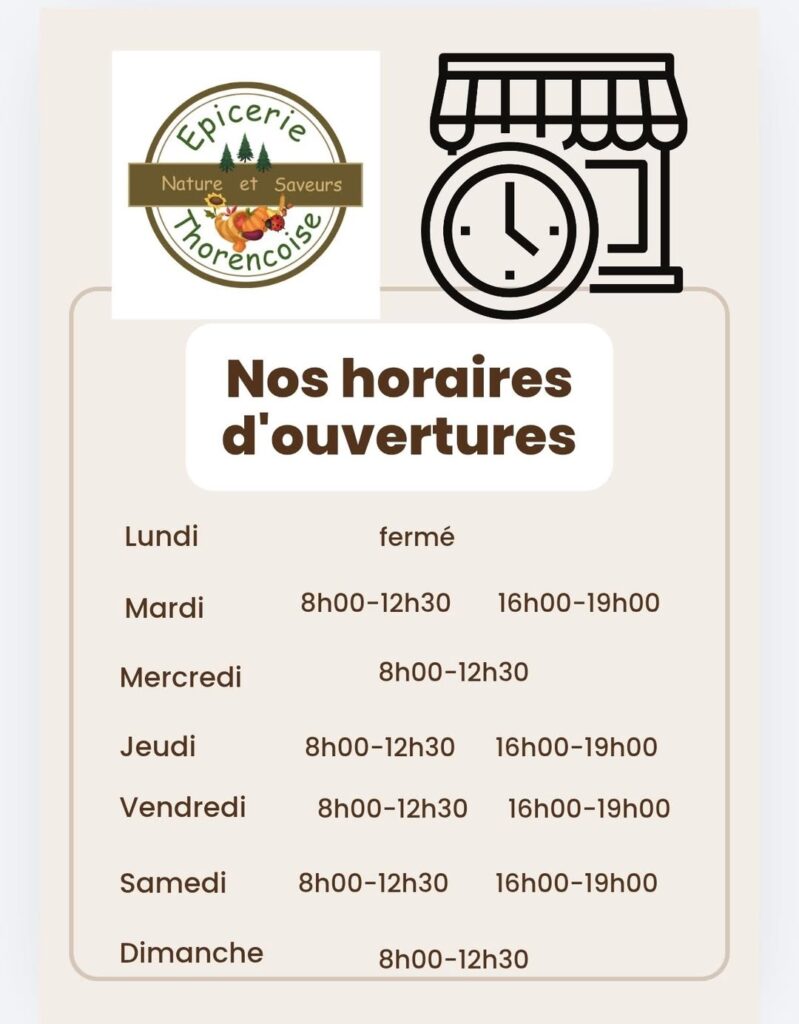 Horaires épicerie Thorenc