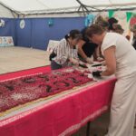 Découpe tarte géante Thorenc framboises